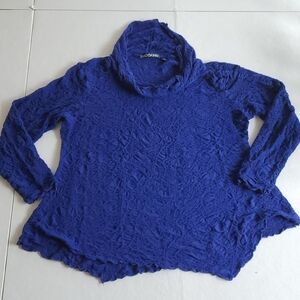 SNO SKINS Crinkle Cowl Neck Long Sleeve Top, Size XL